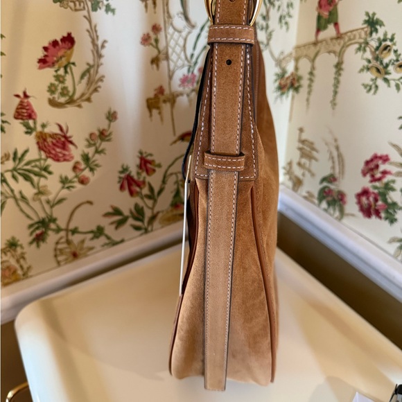 STAUD Pine Hobo Caramel Suede Shoulder Bag - Picture 5 of 7